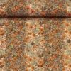 Viscose Tricot - 70's Flowers Brown/Orange/Beige