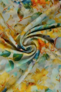 Viscose - Watercolor Flowers - Happy Summer