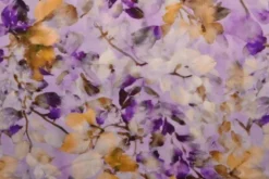 Viscose - Watercolor Flowers - Purple Fall