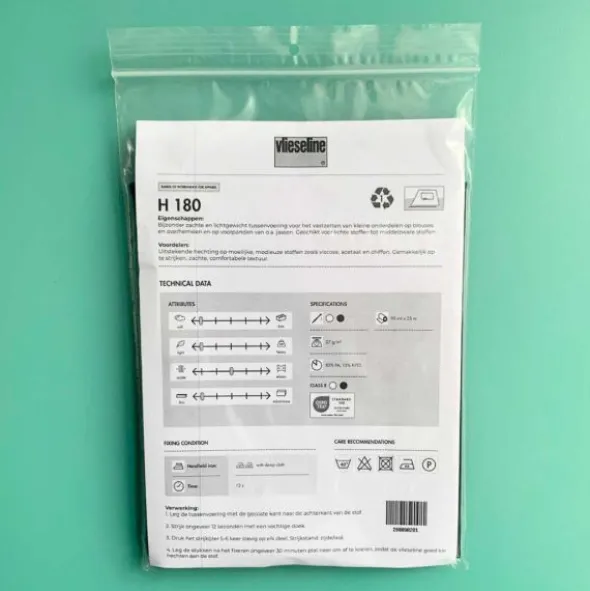 Vlieseline H180 Zwart - 2 meter