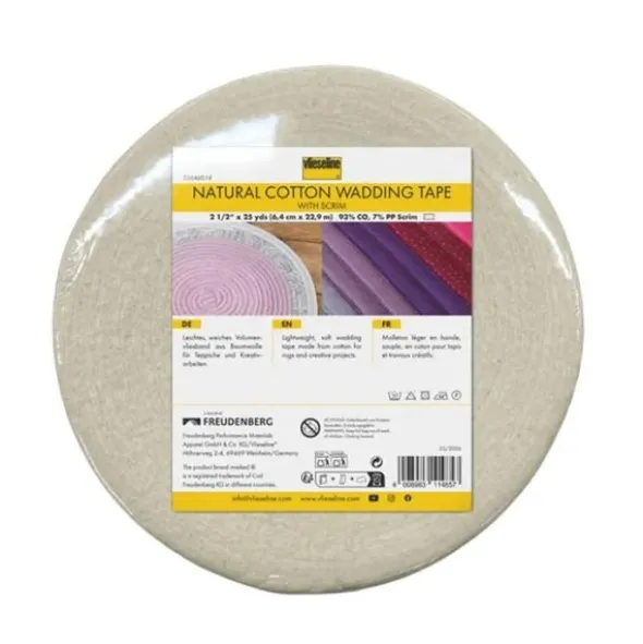 Vlieseline - Natural Cotton Wadding Tape - 64mm Beige