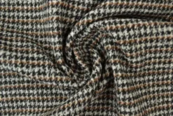 Wol - Small Pied de Poule - Zwart / Caramel