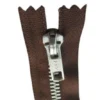 YKK Deelbare Metalen Rits - 80 cm- Donker Bruin