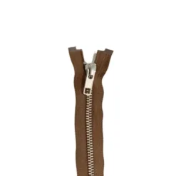 YKK Metalen Rits - Dubbel Deelbaar - Warm Brown/Silver - 85cm